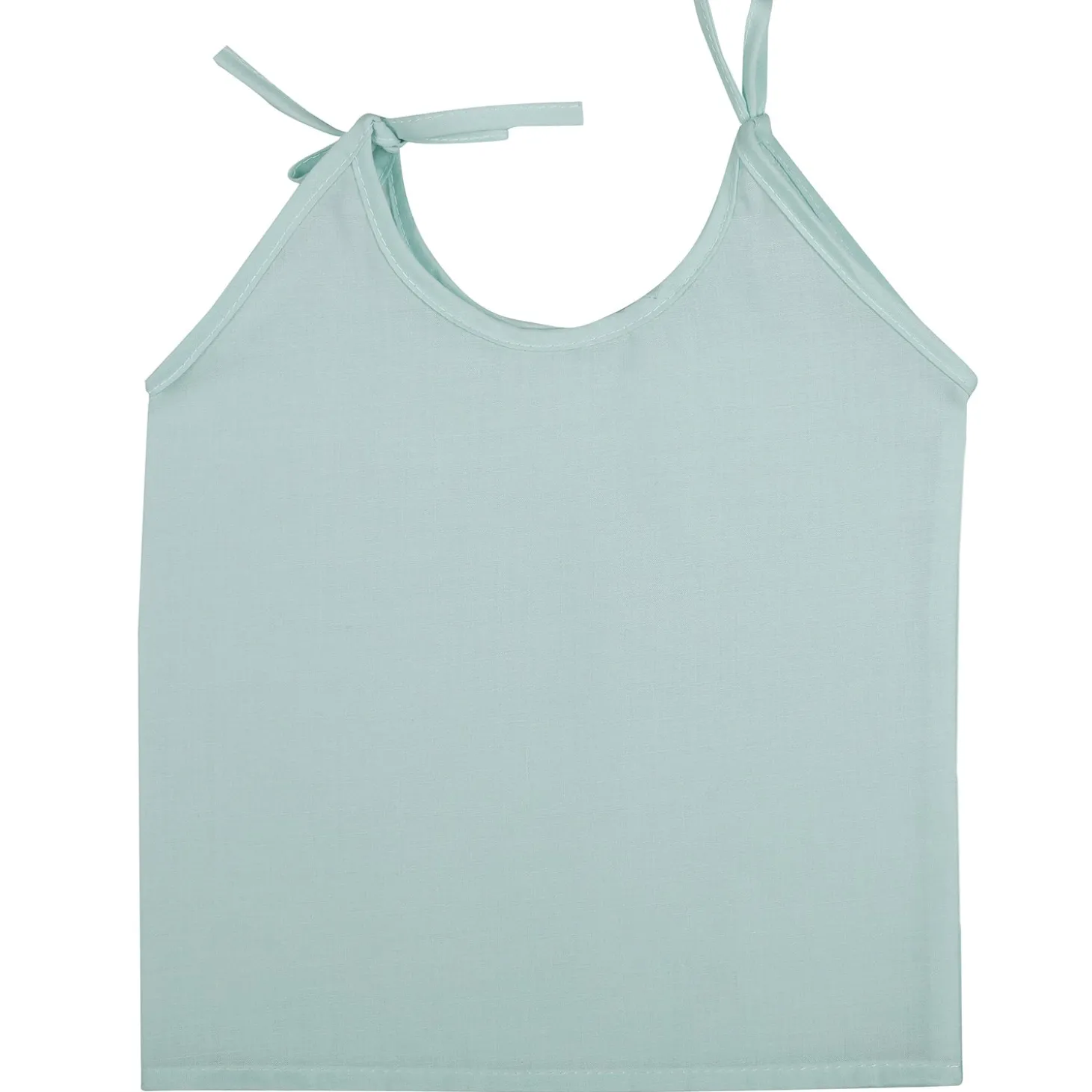 Baby Moo Solid Round Neck Sleeveless Tie Knot Cotton Jhablas 5 Pcs - Blue, Multicolour