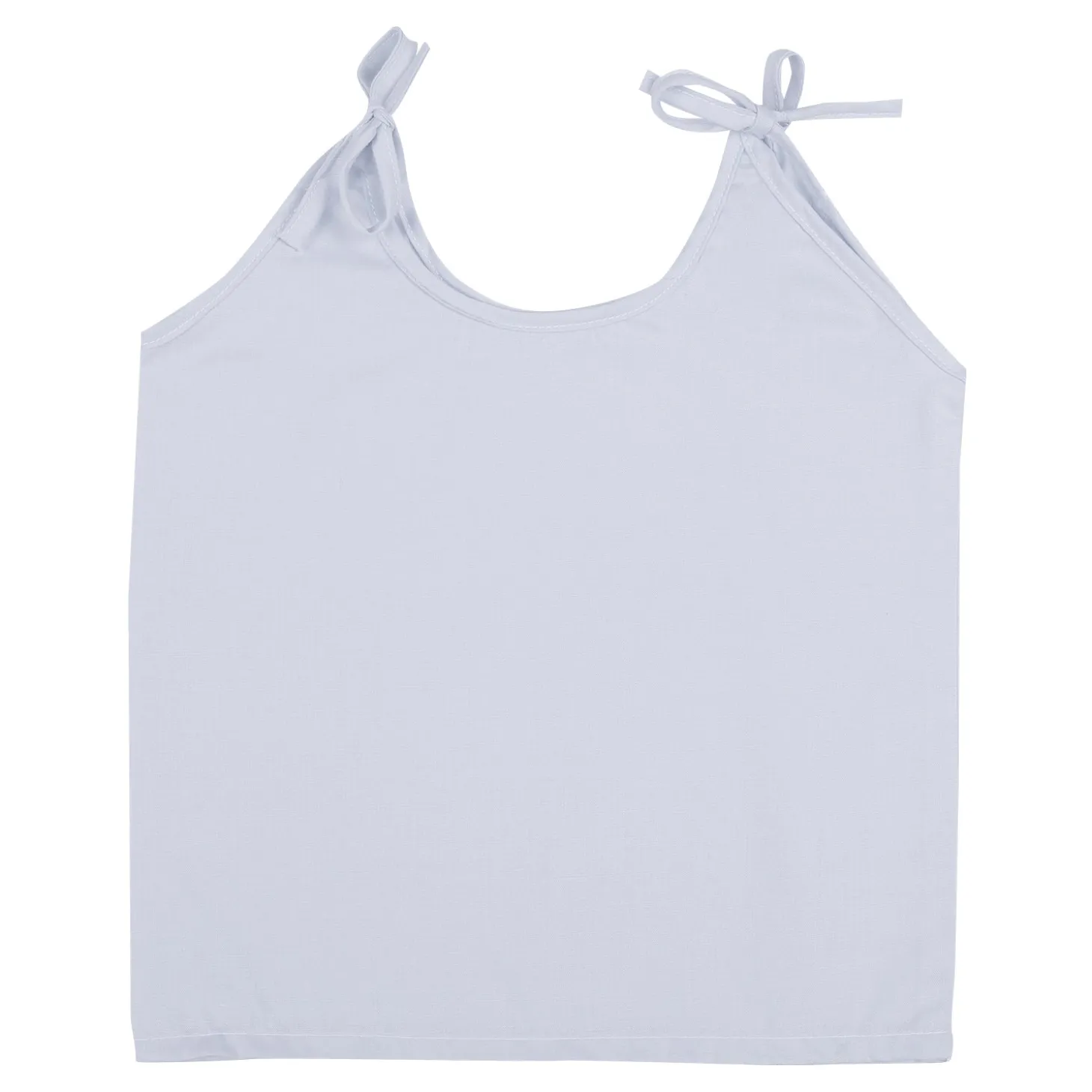 Baby Moo Solid Round Neck Sleeveless Tie Knot Cotton Jhablas 5 Pcs - Blue, Multicolour