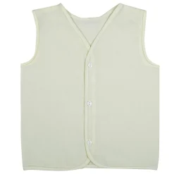 Baby Moo Solid V-Neck Sleeveless Front Opening Button Cotton Jhablas 5 Pcs - Pink, Multicolour