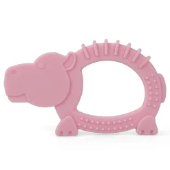 Baby Moo Soothing Silicon Teether BPA And Toxin Free Pack of 2 - Unicorn Blue And Hippo Pink