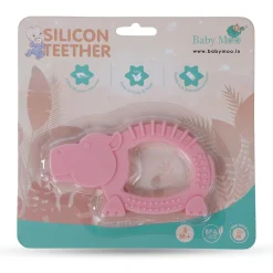 Baby Moo Soothing Silicon Teether BPA And Toxin Free Pack of 2 - Unicorn Blue And Hippo Pink