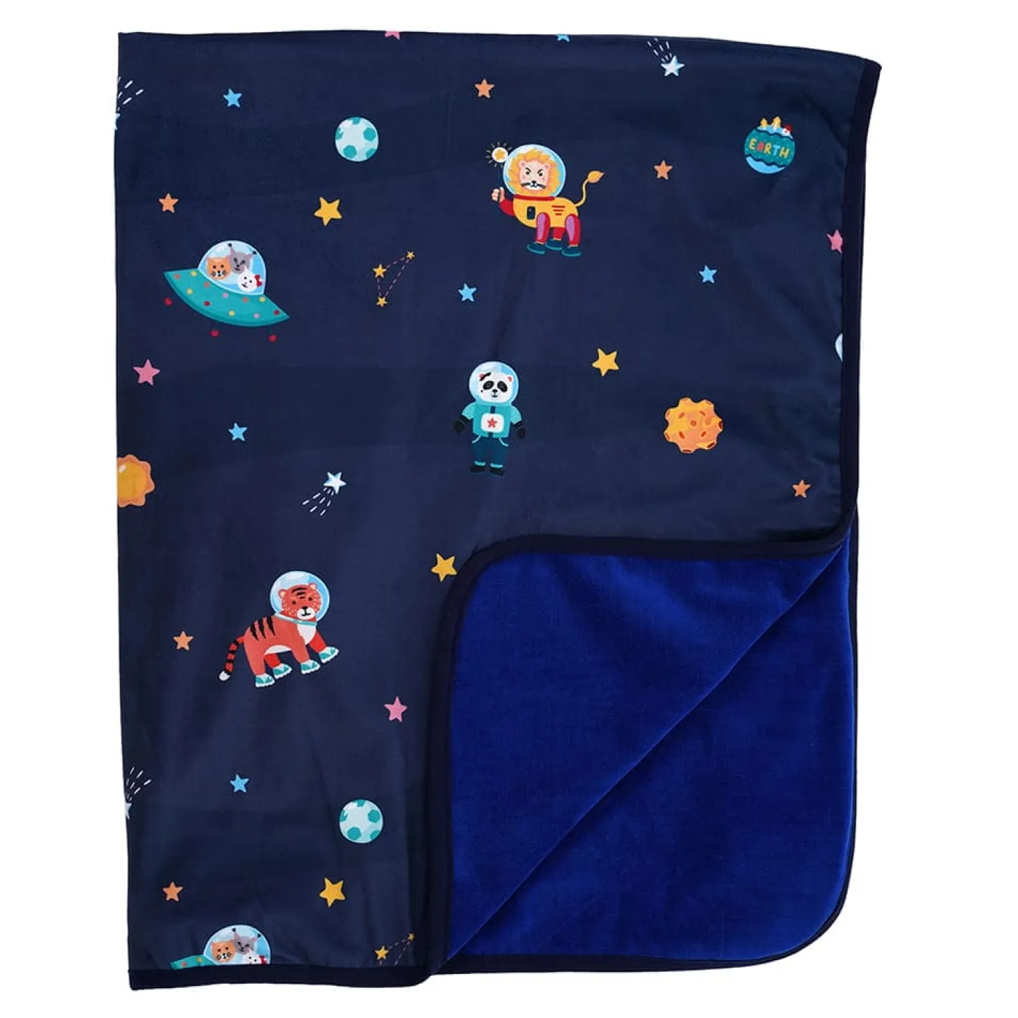 Baby Moo Space All Season Premium Blanket - Blue