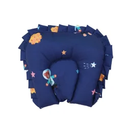 Baby Moo Space Bedding Gift Set 2 Bolsters, U Pillow, Mattress And Quilt Set - Blue
