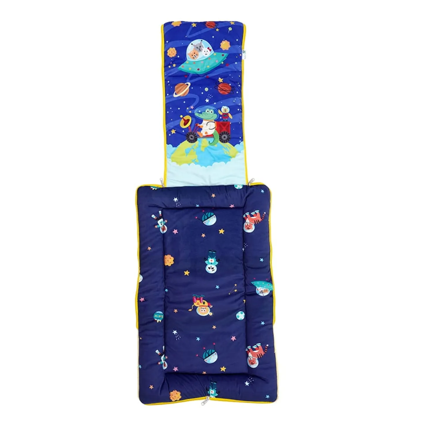 Baby Moo Space Premium Carry Nest Velvet With Fur Lining Sleeping Bag - Blue
