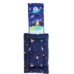 Baby Moo Space Premium Carry Nest Velvet With Hosiery Lining Sleeping Bag - Blue