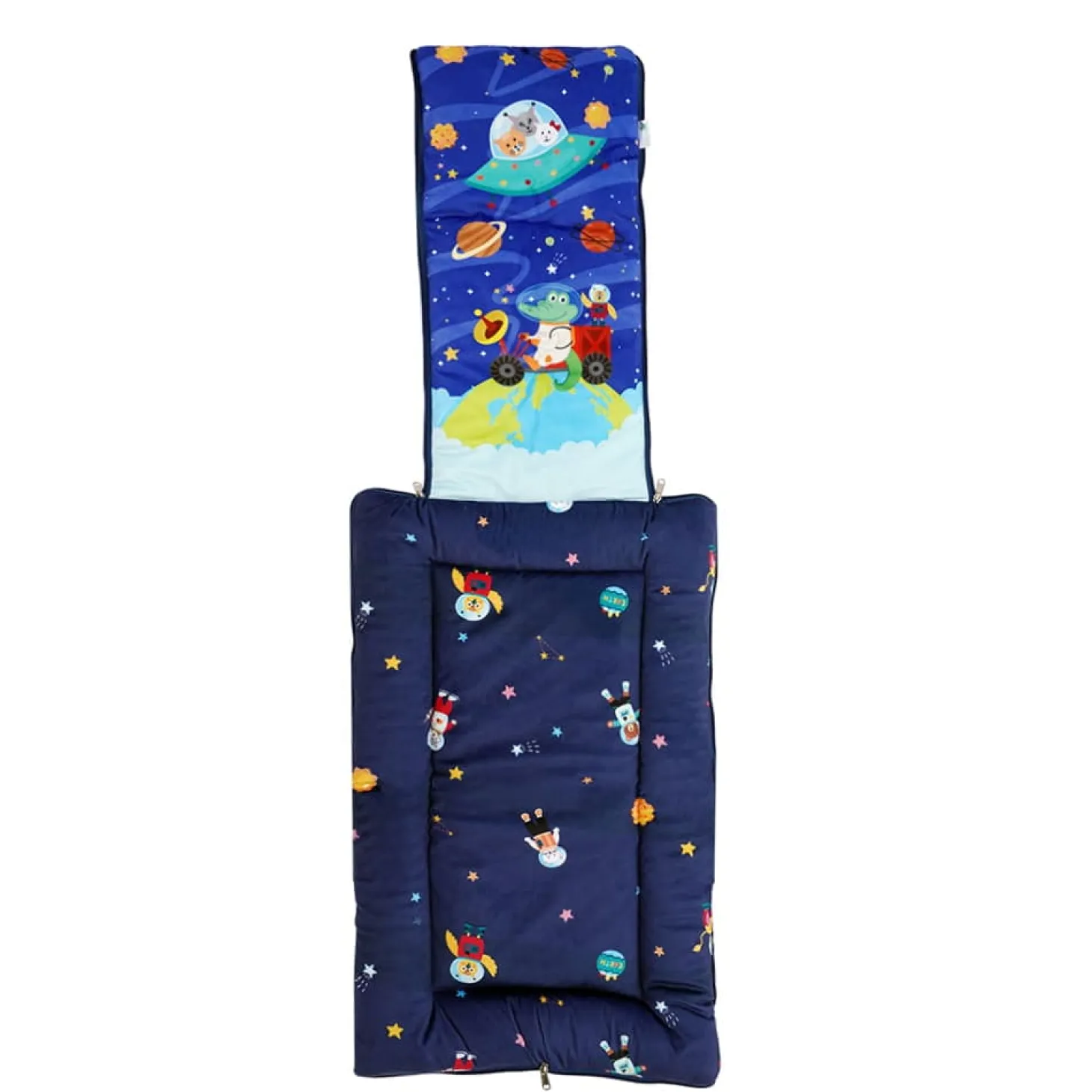 Baby Moo Space Premium Carry Nest Velvet With Hosiery Lining Sleeping Bag - Blue