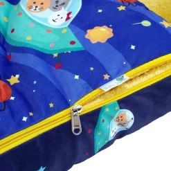 Baby Moo Space Premium Carry Nest Velvet With Fur Lining Sleeping Bag - Blue