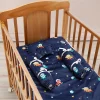 Baby Moo Space Soft Velvet U Pillow, 2 Side Bolsters Mattress Set - Blue