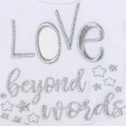 Baby Moo Star Love Gift Set 5 Piece With Bodysuits, Bib, Cap, Mittiens - White