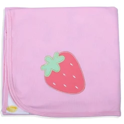 Baby Moo Strawberry Watermelon Soft Reversible Wrapper - Pink