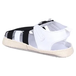 Baby Moo Stylish And Breathable Velcro Straps Anti-Skid Sandals - Black, White
