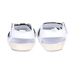Baby Moo Stylish And Breathable Velcro Straps Anti-Skid Sandals - Black, White