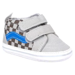 Baby Moo Stylish Casual Velcro Straps Anti-Skid Sneakers - Grey