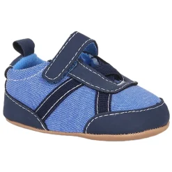 Baby Moo Stylish Velcro Straps Anti-Skid Sneakers - Blue