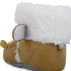 Baby Moo Submarine Velcro Warm Furry Booties - Brown