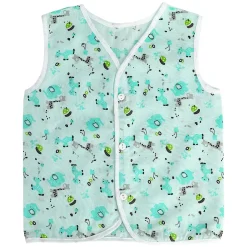Baby Moo Sugar Rush Multi Print V-Neck Sleeveless Front Opening Button Cotton Jhablas 5 Pcs - Pink, Multicolour
