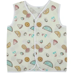 Baby Moo Sugar Rush Multi Print V-Neck Sleeveless Front Opening Button Cotton Jhablas 5 Pcs - Pink, Multicolour