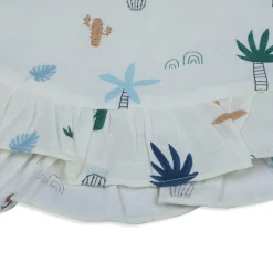 Baby Moo Sunny Desert Muslin Frilly Top And Shorts Co-ord Set - Cream