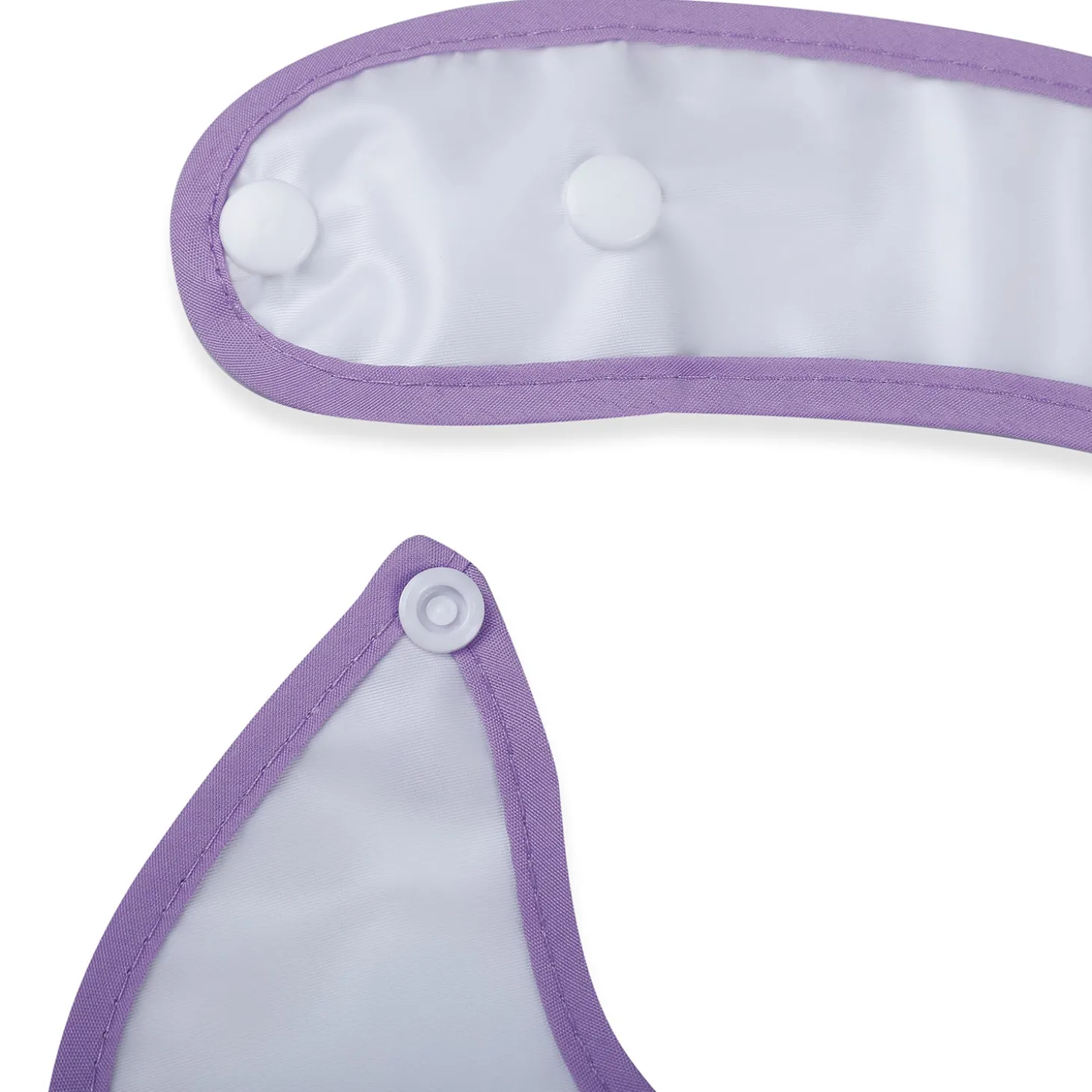 Baby Moo Sweet Time Premium Waterproof Crumb Catcher Bibs - Purple