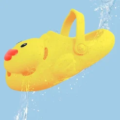 Baby Moo Swimming Duck Waterproof Anti-Skid Sling Back Clogs - Yellow