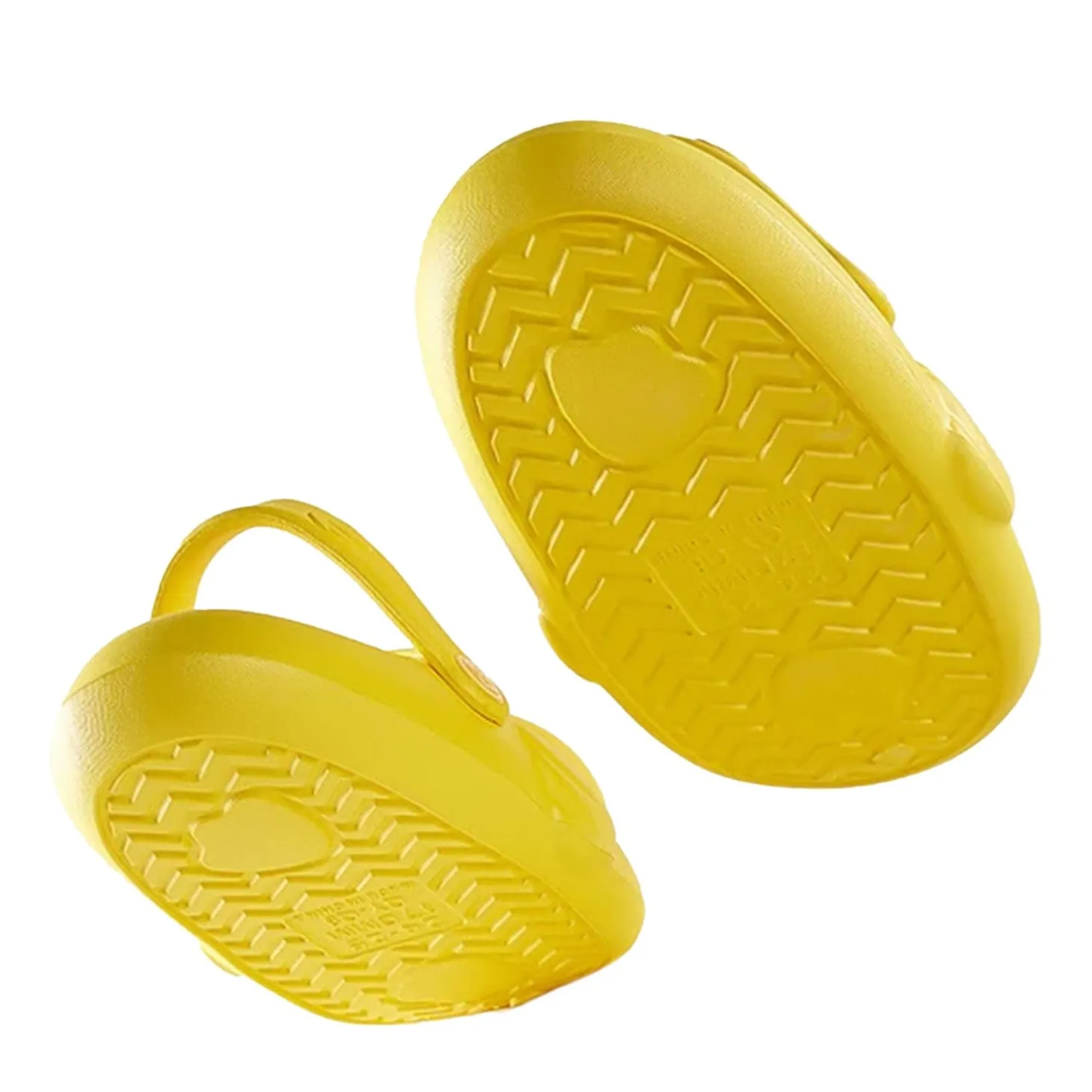 Baby Moo Swimming Duck Waterproof Anti-Skid Sling Back Clogs - Yellow