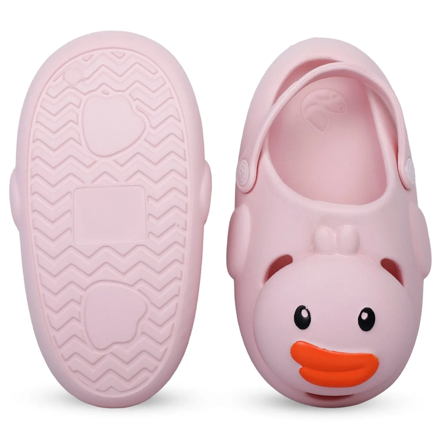 Baby Moo Swimming Duck Waterproof Anti-Skid Sling Back Clogs - Pink