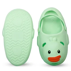 Baby Moo Swimming Duck Waterproof Anti-Skid Sling Back Clogs - Green