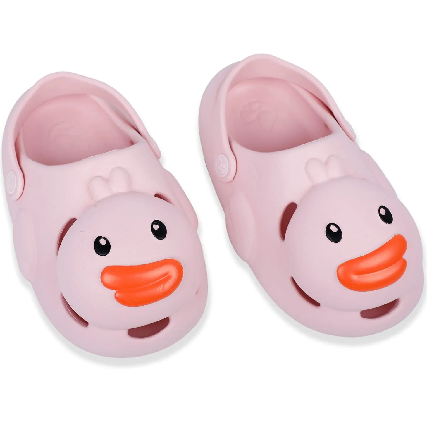 Baby Moo Swimming Duck Waterproof Anti-Skid Sling Back Clogs - Pink