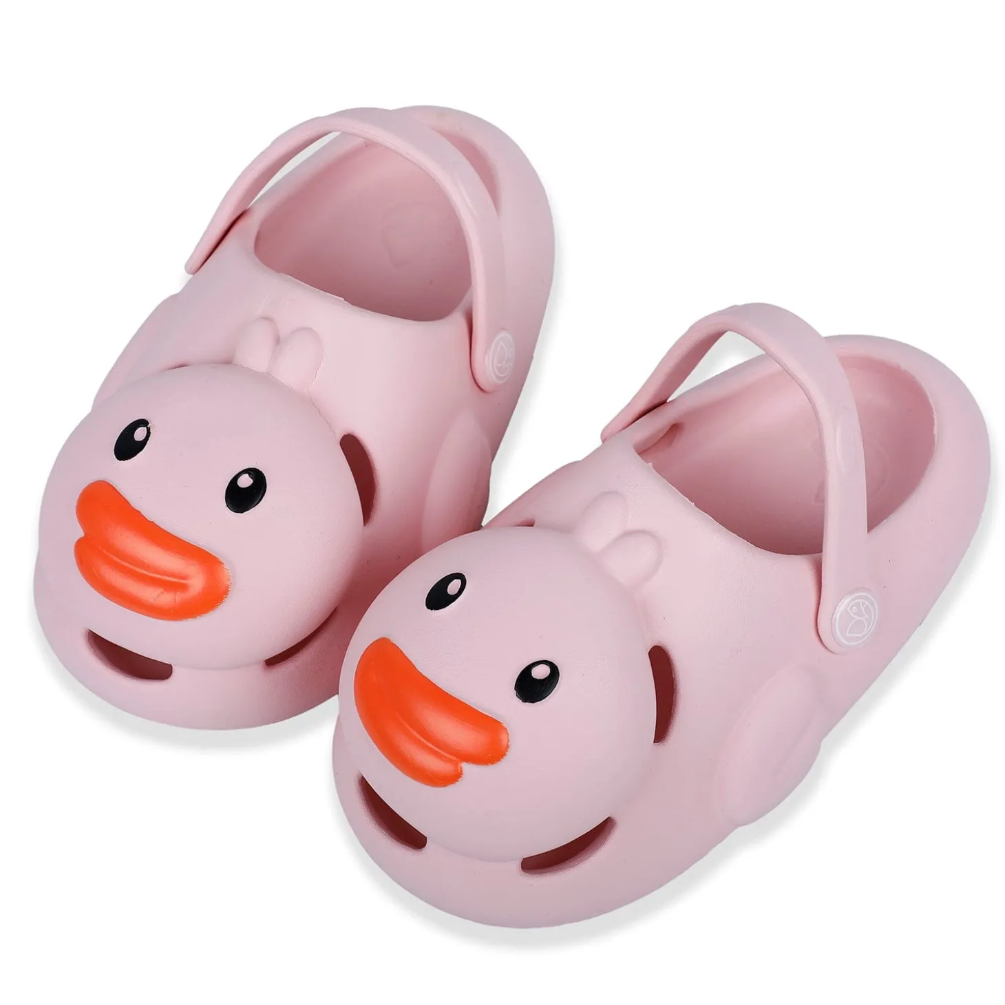 Baby Moo Swimming Duck Waterproof Anti-Skid Sling Back Clogs - Pink
