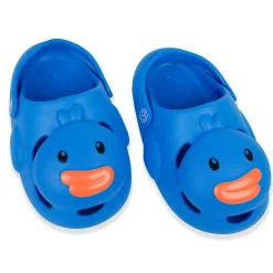 Baby Moo Swimming Duck Waterproof Anti-Skid Sling Back Clogs - Blue