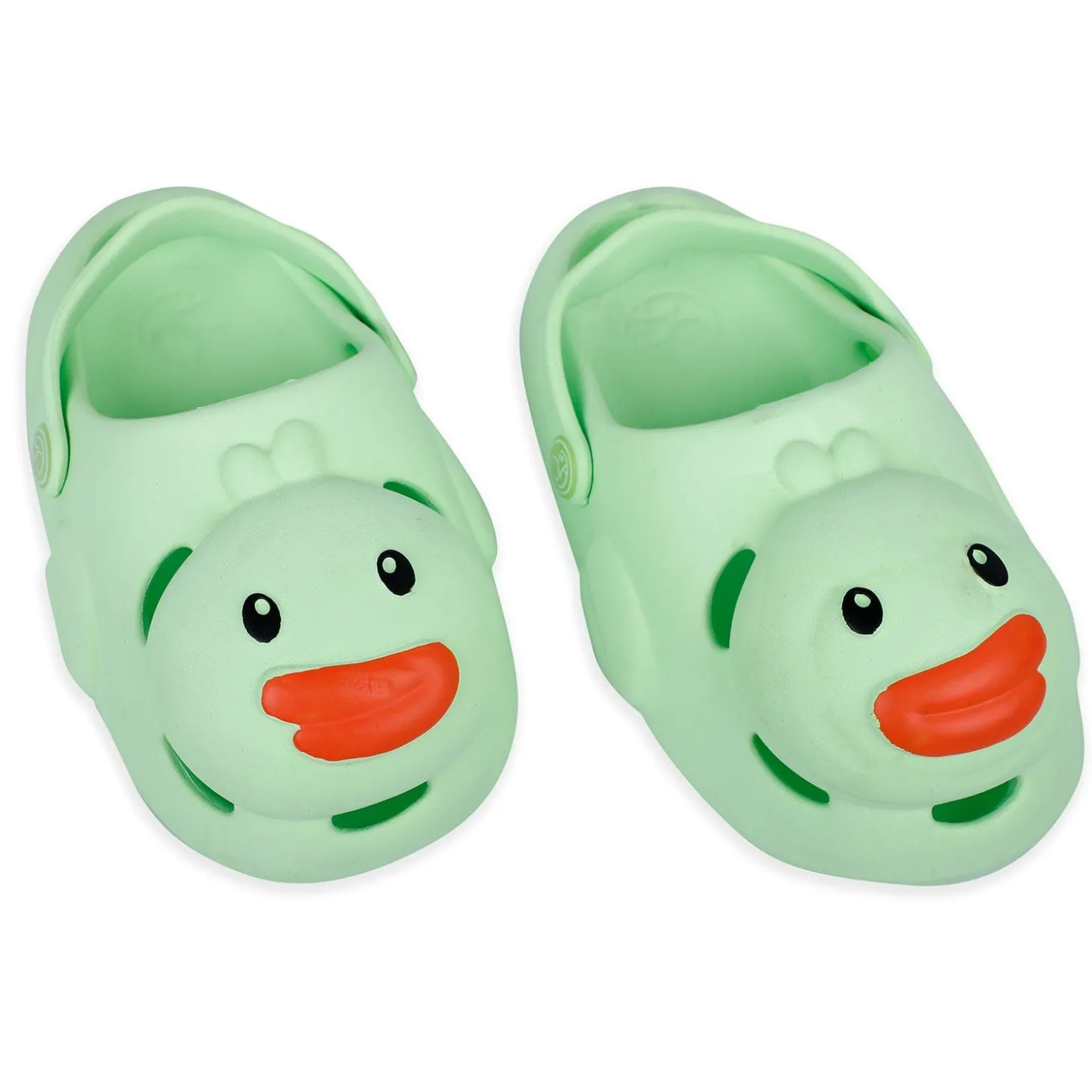 Baby Moo Swimming Duck Waterproof Anti-Skid Sling Back Clogs - Green