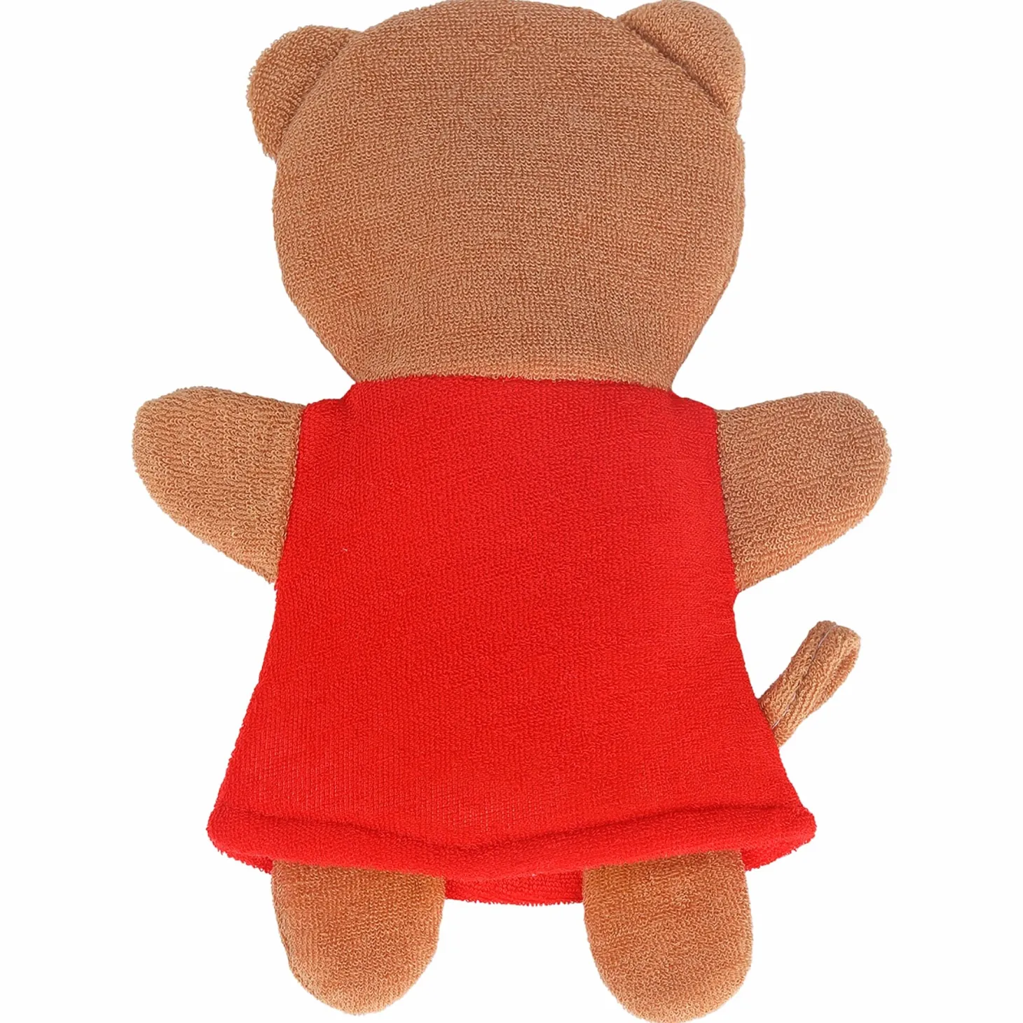 Baby Moo Teddy Bear Bath Time Fun Hand Puppet Loofah Bath Glove - Brown