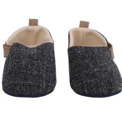 Baby Moo Textured Black Velcro Booties