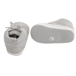 Baby Moo Textured Grey Lace Up Sneakers