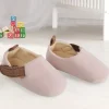 Baby Moo Textured Pink Velcro Booties