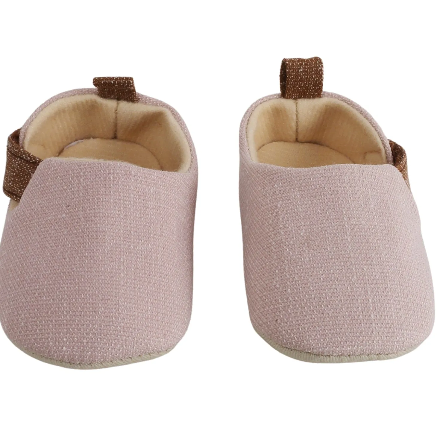 Baby Moo Textured Pink Velcro Booties