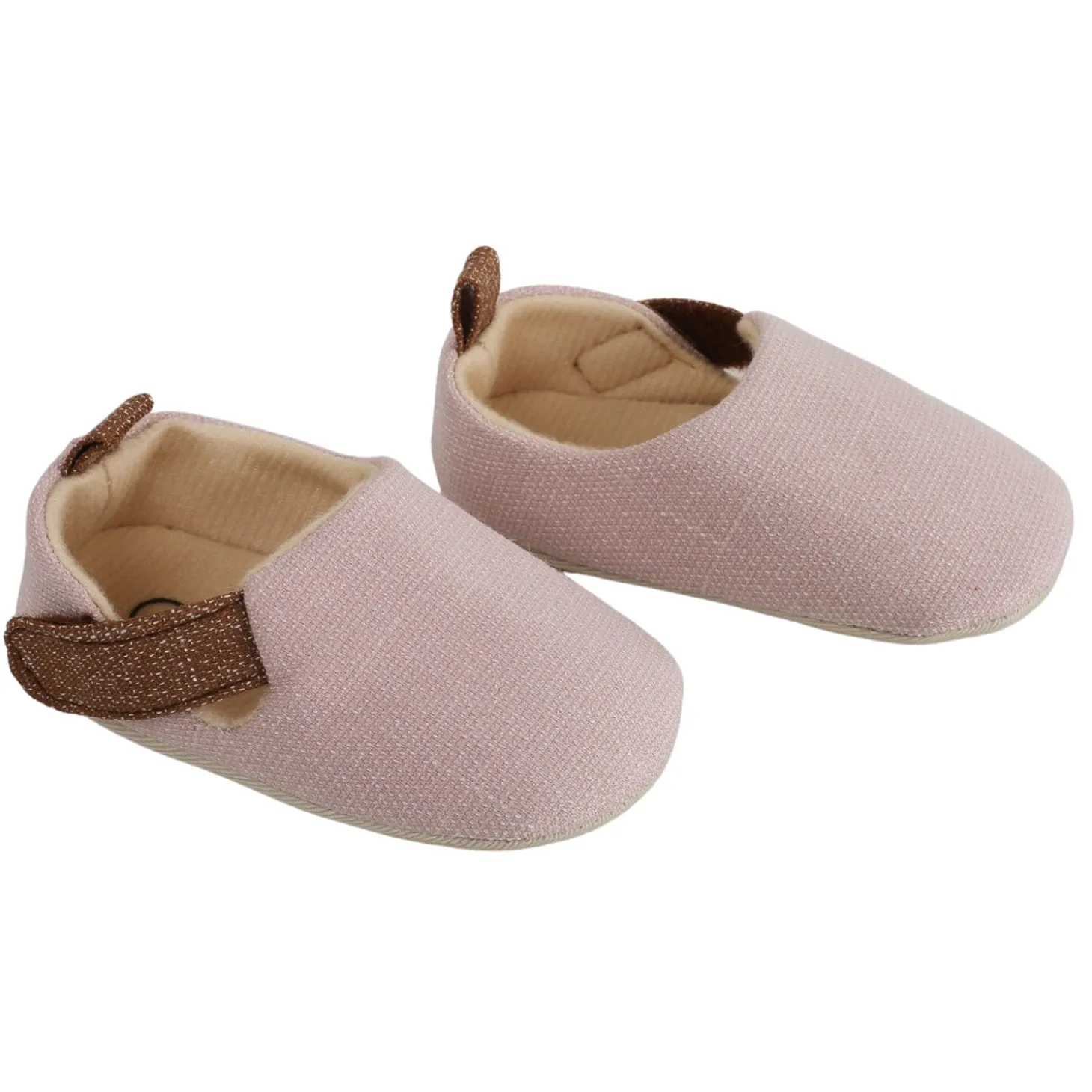 Baby Moo Textured Pink Velcro Booties