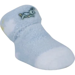Baby Moo Tortoise stripes Soft Socks Booties Pack of 2 - Blue