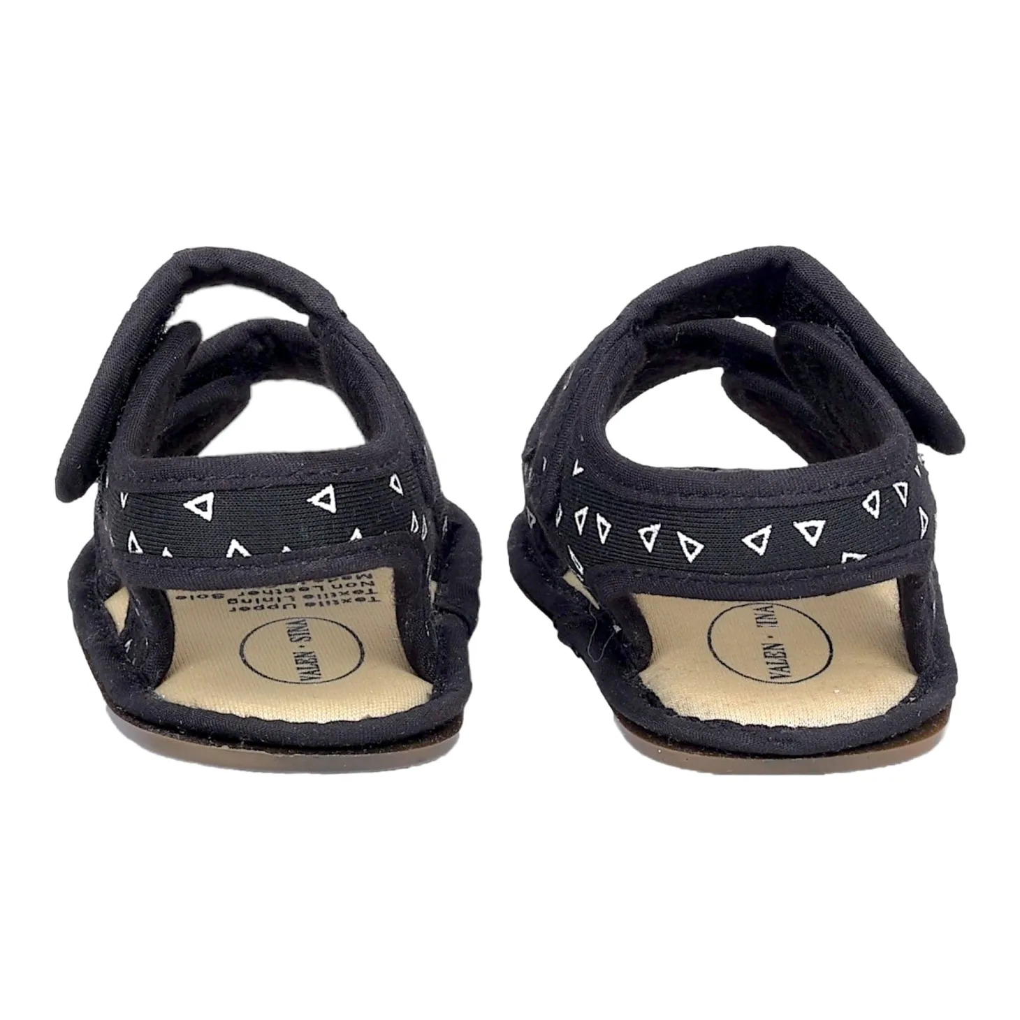 Baby Moo Triangle Comfortable Anti-Skid Velcro Floater Sandals - Black