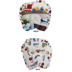 Baby Moo Truck And Car Velvet Side Bolster And U Shape Matching Pillow Set - Multicolour
