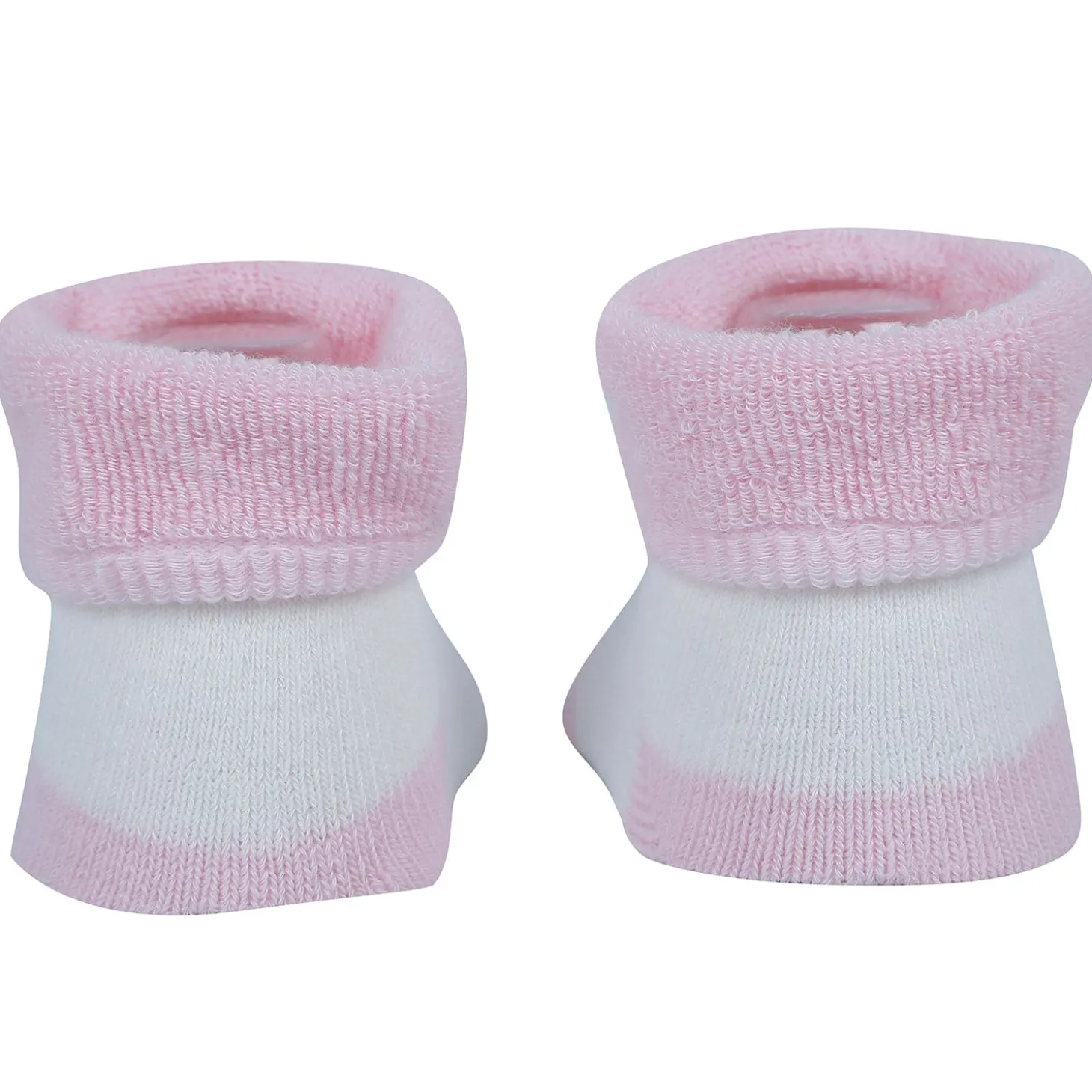 Baby Moo Unicorn And Mouse 3D Rattle Anti-Skid Socks Booties Pack of 2 - Pink, Orange
