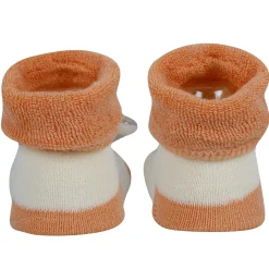 Baby Moo Unicorn And Mouse 3D Rattle Anti-Skid Socks Booties Pack of 2 - Pink, Orange