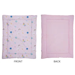 Baby Moo Unicorn Bedding Gift Set 2 Bolsters, U Pillow, Mattress And Quilt Set - Pink