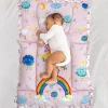 Baby Moo Unicorn Mattress With Fixed Neck Pillow And Bolsters - Pink