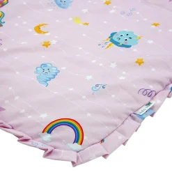 Baby Moo Unicorn Premium Quilted Hood Wrapper - Pink