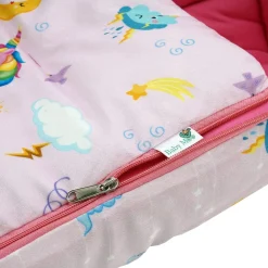 Baby Moo Unicorn Premium Carry Nest Velvet With Hosiery Lining Sleeping Bag - Pink