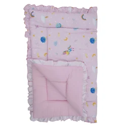 Baby Moo Unicorn Soft Frill Large Duvet Quilt - Pink