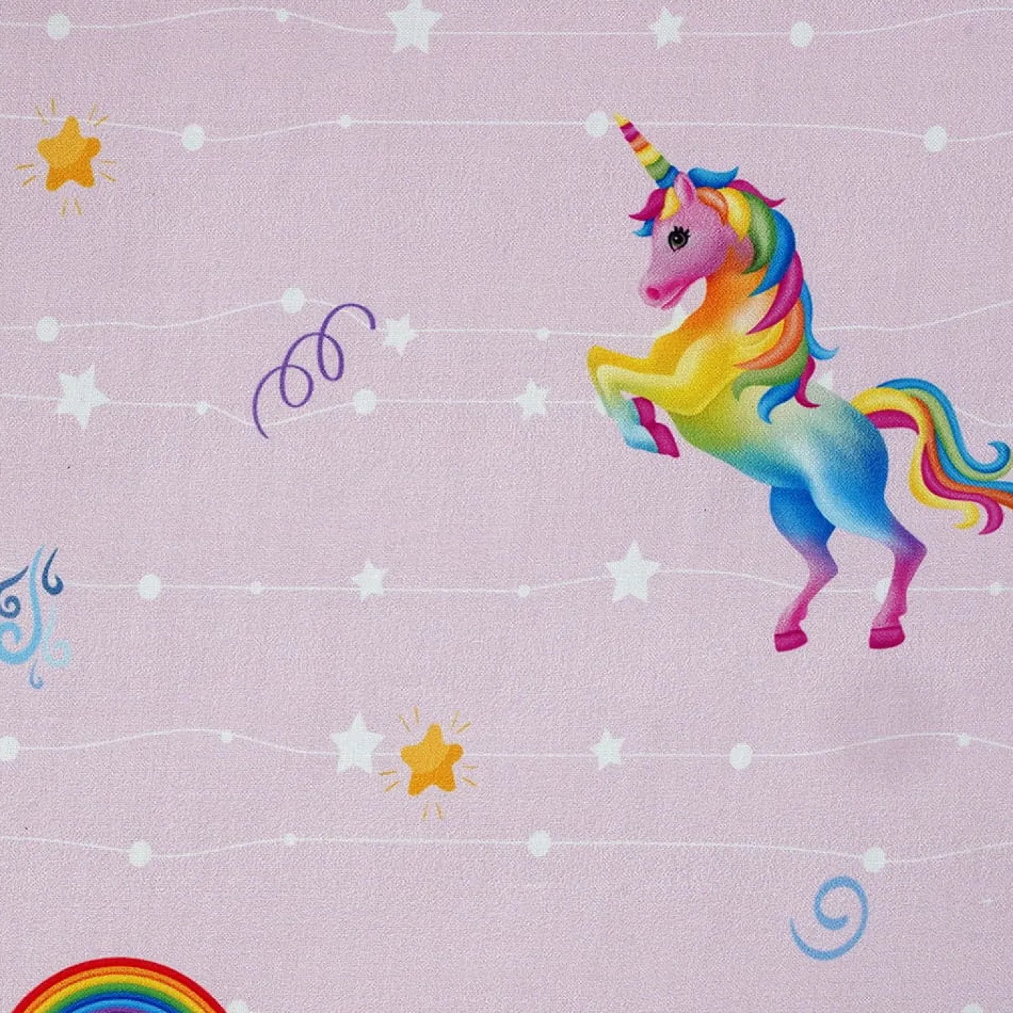 Baby Moo Unicorn Soft Frill Large Duvet Quilt - Pink