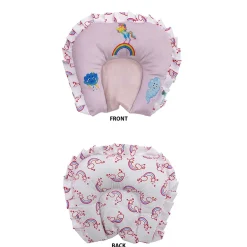 Baby Moo Unicorn Soft Velvet U Pillow, Side Bolsters 5 Pcs Mattress And Blanket Set - Pink