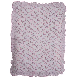 Baby Moo Unicorn Soft Velvet U Pillow, Side Bolsters 5 Pcs Mattress And Blanket Set - Pink